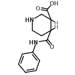 CAS 登录号：654647-08-2， 4-(苯基氨基甲酰)-3-哌啶羧酸