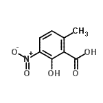 CAS 登录号：654684-13-6， 2-羟基-6-甲基-3-硝基苯甲酸