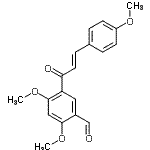 CAS 登录号：65621-11-6， 2,4-二甲氧基-5-[(2E)-3-(4-甲氧基苯基)-2-丙烯酰基]苯甲醛