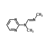 CAS 登录号：6578-34-3， N,N'-二甲基-N-2-嘧啶基亚氨代甲酰胺