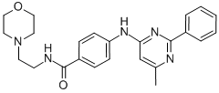 CAS 登录号：65789-83-5， 4-((6-甲基-2-苯基-4-嘧啶基)氨基)-N-(2-(4-吗啉基)乙基)-苯甲酰胺