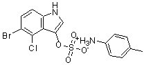 CAS#: 6581-23-3, 4-Methylanilinium 5-Bromo-4-Chloro-1H-Indol-3-Yl Sulfate