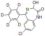 CAS 登录号：65854-78-6， 7-氯-1,3-二氢-3-羟基-5-(苯基-D5)-2H-1,4-苯并二氮杂卓-2-酮