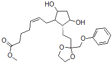 CAS#: 66176-08-7, (Z)-7-[(1R)-3alpha,5alpha-Dihydroxy-2beta-[2-(2-Phenoxymethyl-1,3-Dioxolan-2-Yl)Ethyl]Cyclopentan-1alpha-Yl]-5-Heptenoic Acid Methyl Ester