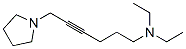 CAS 登录号：6628-90-6， 1-[6-(二乙基氨基)-2-己炔基]吡咯烷