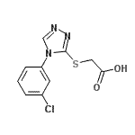 CAS 登录号：66297-69-6， {[4-(3-氯苯基)-4H-1,2,4-三唑-3-基]硫基}乙酸