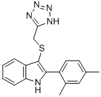CAS 登录号：66355-03-1， 2-(2,4-二甲基苯基)-3-[(1H-四唑-5-基)甲硫基]-1H-吲哚