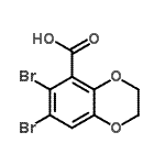 CAS#: 66411-17-4, 6,7-Dibromo-2,3-dihydro-1,4-benzodioxine-5-carboxylic acid