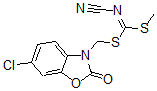 CAS 登录号：664322-03-6， 氰基二硫代亚氨酸 (6-氯-2-氧代-3(2H)-苯并恶唑基)甲基甲基酯