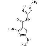 CAS#: 664999-78-4, 4-Amino-2-(methylamino)-N-(5-methyl-1,2-oxazol-3-yl)-1,3-thiazole-5-carboxamide