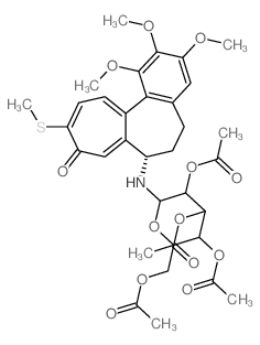 CAS 登录号：66568-83-0， (S)-6,7-二氢-1,2,3-三甲氧基-10-(甲硫基)-7-(2-O,3-O,4-O,6-O-四乙酰基-beta-D-吡喃葡萄糖基氨基)苯并[a]庚搭烯-9(5H)-酮