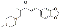 CAS 登录号:66596-45-0, 1-(1,3-苯并二氧戊环-5-基)-4-甲基-5-(4-甲基-1-哌嗪基)-1-戊烯-3-酮