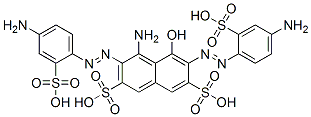 CAS 登录号：66620-37-9， 4-氨基-3,6-二[(4-氨基-2-磺基苯基)偶氮]-5-羟基萘-2,7-二磺酸