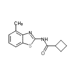 CAS 登录号：666214-38-6， N-(4-甲基-1,3-苯并噻唑-2-基)环丁烷甲酰胺