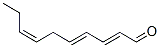 CAS 登录号：66642-86-2， 2-反式-4-反式-7-顺式-癸三烯醛