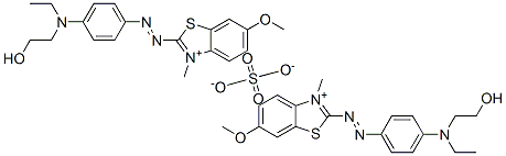CAS#: 66693-25-2, Bis[2-[[4-[Ethyl(2-Hydroxyethyl)Amino]Phenyl]Azo]-6-Methoxy-3-Methylbenzothiazolium] Sulphate