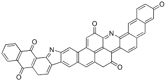 CAS 登录号：66693-30-9， 20,24-二氢-5H-萘并[2,3-h]萘并[2'',3'':6',7']吲哚并[3',2':6,7]蒽并[2,1,9-mna]吖啶-5,10,14,19,25-戊酮