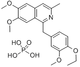 CAS 登录号：6670-95-7， 1-(4-乙氧基-3-甲氧基苄基)-6,7-二甲氧基-3-甲基异喹啉磷酸盐