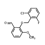 CAS 登录号：667437-86-7， 2-[(2-氯-6-氟苄基)氧基]-3-甲氧基苯甲醛