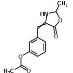 CAS#: 66866-71-5, 3-[(2-Methyl-5-oxo-1,3-oxazolidin-4-ylidene)methyl]phenyl acetate