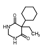 CAS 登录号：668998-59-2， 5-环己基-5-乙基二氢-4,6(1H,5H)-嘧啶二酮