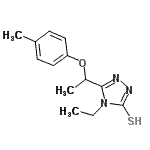 CAS#: 669705-05-9, 4-Ethyl-5-[1-(4-methylphenoxy)ethyl]-4H-1,2,4-triazole-3-thiol