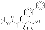 CAS#: 669713-94-4, 5-(4-Biphenylyl)-2,4,5-trideoxy-4-({[(2-methyl-2-propanyl)oxy]carbonyl}amino)-L-threo-pentonic acid
