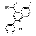 CAS 登录号：669726-49-2， 6-氯-2-(2-甲基苯基)-4-喹啉羧酸