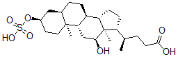 CAS 登录号:67030-48-2, (3a,5b,12a)-12-羟基-3-(磺基氧基)-胆烷-24-酸