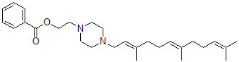 CAS#: 67031-64-5, 2-[4-(3,7,11-Trimethyl-2,6,10-Dodecatrienyl)-1-Piperazinyl]Ethyl Benzoate