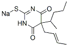 CAS 登录号：67050-11-7， 5-(2-丁烯基)-5-(1-甲基丁基)-2-钠硫基-4,6(1H,5H)-嘧啶二酮