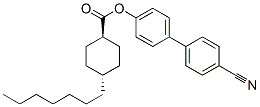 CAS 登录号：67284-61-1， 反式-4-庚基-环己烷羧酸 4'-氰基(1,1'-联苯)-4-基酯