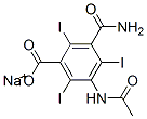 CAS 登录号：67292-84-6， 5-乙酰氨基-2,4,6-三碘间氨甲酰苯甲酸钠盐