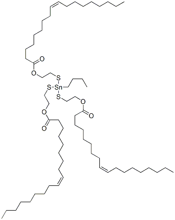 CAS 登录号：67361-76-6， (丁基锡烷次基)三(硫代亚乙基)三油酸酯