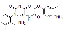 CAS#: 676148-81-5, N-[6-Amino-1-(2,3-Dimethylphenyl)-1,2,3,4-Tetrahydro-3-Methyl-2,4-Dioxo-Pyrimidin-5-Yl]-2-(4-Amino-2,3,5-Trimethylphenoxy)-Acetamide