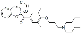 CAS 登录号：67652-33-9， 2-[4-[3-(二丁基氨基)丙氧基]-3,5-二甲基苯甲酰]-2-苯并吡喃酮盐酸盐