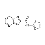 CAS 登录号：676590-20-8， N-(1,3-噻唑-2-基)吡唑并[1,5-a]嘧啶-2-甲酰胺