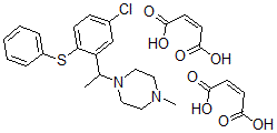 CAS 登录号：67729-52-6， 1-(1-(5-氯-2-(苯硫基)苯基)乙基)-4-甲基哌嗪 (Z)-2-丁烯二酸盐 (1:2)