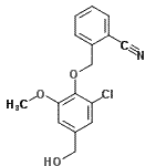 CAS 登录号：677760-66-6， 2-{[2-氯-4-(羟基甲基)-6-甲氧基苯氧基]甲基}苯甲腈
