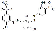 CAS 登录号：67786-15-6， 3-[[3-[(3-氨基-4-硝基苯基)偶氮]-2,4-二羟基苯基]偶氮]-4-甲氧基苯磺酸钠