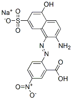 CAS 登录号：67815-66-1， 2-[(2-氨基-5-羟基-7-磺酸基-1-萘基)偶氮]-5-硝基苯甲酸氢钠