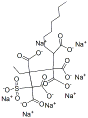 CAS 登录号：67845-69-6， 1-(2-乙基己氧羰基)十一烷-1-磺酸钠