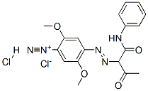CAS 登录号：67846-59-7， 2,5-二甲氧基-4-[[2-氧代-1-[(苯基氨基)羰基]丙基]偶氮]偶氮苯氯化物单盐酸盐