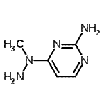 CAS 登录号：67873-59-0， 4-(1-甲基肼基)-2-嘧啶胺