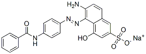CAS 登录号：67875-13-2， 6-氨基-5-[[4-(苯甲酰基氨基)苯基]偶氮]-4-羟基萘-2-磺酸钠