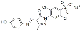 CAS 登录号：67875-29-0， 2,5-二氯-4-[4,5-二氢-4-[(4-羟基苯基)偶氮]-3-甲基-5-氧代-1H-吡唑-1-基]苯磺酸钠