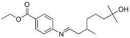 CAS 登录号：67893-08-7， 4-[(7-羟基-3,7-二甲基辛亚基)氨基]苯甲酸乙酯