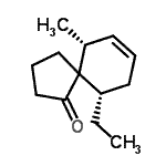 CAS 登录号：678981-05-0， (6R,10S)-10-乙基-6-甲基螺[4.5]癸-7-烯-1-酮