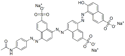 CAS 登录号：67906-45-0， 5-[[4-[(4-乙酰氨基苯基)偶氮]-7-磺酸基萘基]偶氮]-8-[(2-羟基-6-磺酸基萘基)偶氮]萘-2-磺酸三钠
