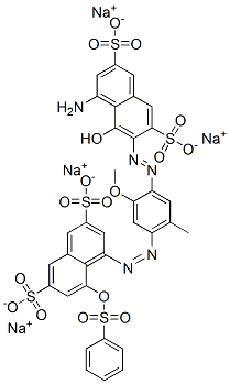 CAS#: 67939-43-9, Tetrasodium 4-Amino-5-Hydroxy-6-[[2-Methoxy-5-Methyl-4-[[8-[(Phenylsulphonyl)Oxy]-3,6-Disulphonato-1-Naphthyl]Azo]Phenyl]Azo]Naphthalene-2,7-Disulphonate